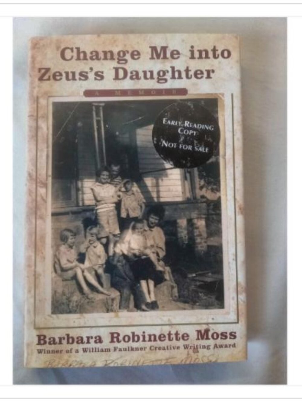Change Me into Zeus's Daughter Barbara Robinette Moss 2000 First Edition Book
